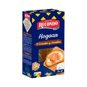 RECONDO Pan tostado hogaza con 9 cereales y semillas 240 g.