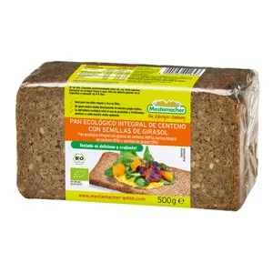 MESTEMACHER Pan integral de centeno con semillas de girasol ecológico MESTEMACHER 500 g.