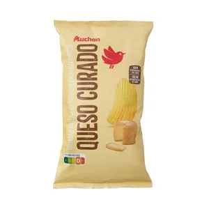 PRODUCTO ALCAMPO Patatas fritas lisas con sabor a queso curado bolsa de 160 g.
