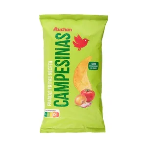 PRODUCTO ALCAMPO Patatas fritas tipo campesinas bolsa de 160 g.