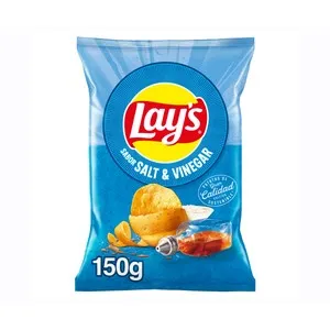 LAY'S Patatas fritas lisas con sabor a sal y vinagre en bolsa 150 g.