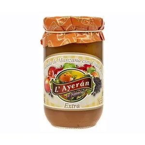 L'AYERAN Mermelada de manzana con uvas pasas 355 g.