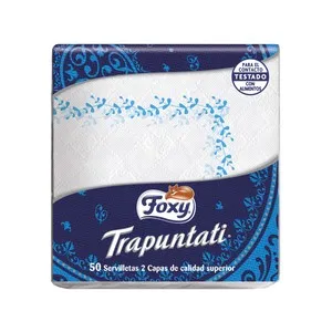 FOXY Servilletas de papel desechables 2 capas 38 x 38 cm. FOXY Trapuntati 50 uds.