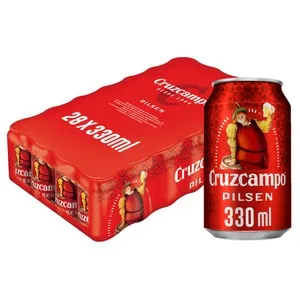 CRUZCAMPO Cervezas rubias tipo larger estilo pilsen pack 28 uds. x 33 cl