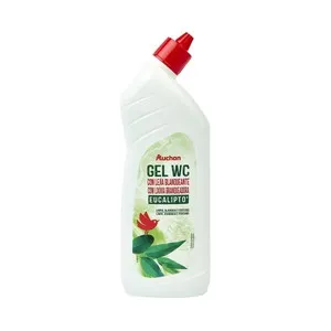 PRODUCTO ALCAMPO Limpiador WC en gel con lejía blanqueante y aroma a eucalipto 750 ml.