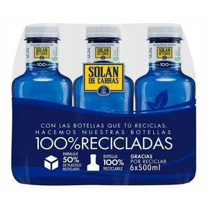 SOLAN DE CABRAS Agua mineral pack 6 uds x 50 cl.