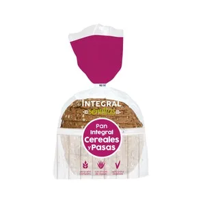 BIOGRAN Pan integral con cereales y pasas 400 g.