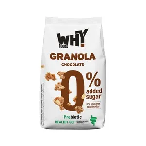 WHY FOODS Cereales granola chocolate 0 % azúcar 300 g.