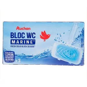 PRODUCTO ALCAMPO Pastillas WC fresco, sólidas, fragancia olor Marino PRODUCTO ALCAMPO 3 uds.