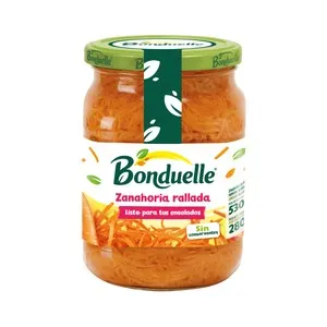 BONDUELLE Zanahoria rallada frasco de 280 g