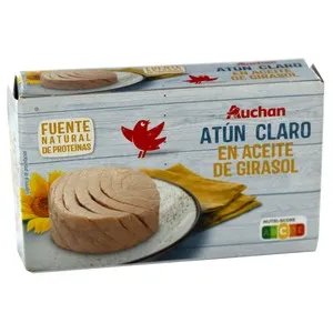 PRODUCTO ALCAMPO Atún claro en aceite de girasol lata de 72 g.
