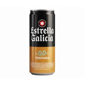 ESTRELLA GALICIA Cerveza tostada sin alcohol lata de 33 cl.