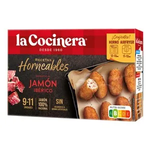 LA COCINERA Croquetas horneables de jamón ibérico Recetas horneables 340 g.