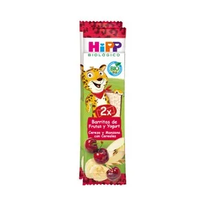 HIPP Biológico Barrita de fruta (cereza y manzana) con cereales y yogurt ecológicos 2 uds.