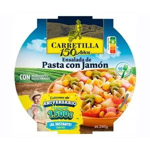 CARRETILLA Ensalada de pasta con jamón 240 g.