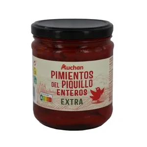 PRODUCTO ALCAMPO Pimientos del Piquillo enteros extra frasco de 350 g.