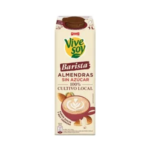 VIVESOY Barista de Pascual Bebida vegetal de almendras sin azúcar, especial café 1 l.
