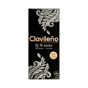 CLAVILEÑO Chocolate negro 85% 100 g.