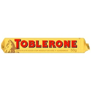 TOBLERONE Barrita de chocolate con miel y almendras 50 g.