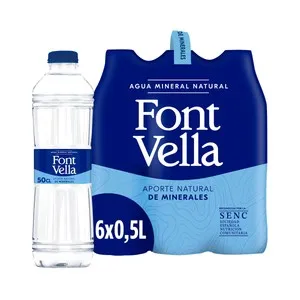 FONT VELLA Agua mineral pack de 6 uds. x 50 cl.