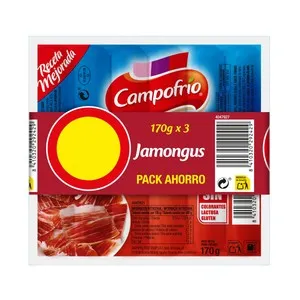 CAMPOFRIO Salchichas jamongus 170g X 3.