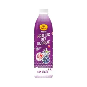 REINA Yogur líquido para beber con frambuesas, arádanos y mora, elaborado sin gluten 1.5 l.