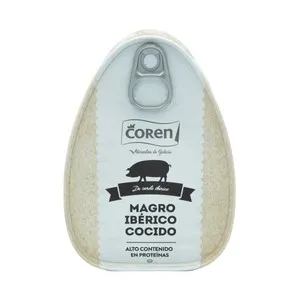 LOURIÑO Magro de cerdo ibérico cocido en su jugo lata de 200 g.