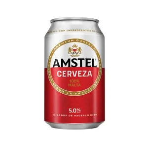 AMSTEL 100 % MALTA Cerveza lata de 33 cl.