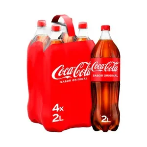 COCA COLA Refresco de cola sabor original pack de botella de 4 uds. de 2 L.