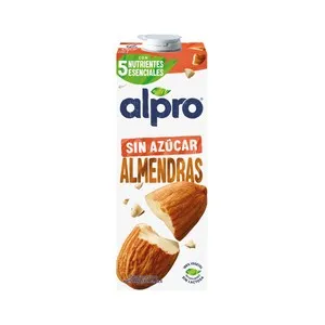 ALPRO Bebida de almendras 100% vegetal, sin azúcar ni edulcorantes 1 l.