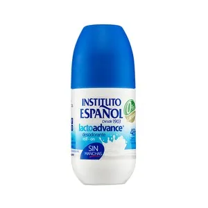 INSTITUTO ESPAÑOL Lactoadvance Desodorante roll on para mujer, sin lactosa y con acción anti manchas 50 ml.
