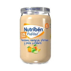 NUTRIBÉN Potitos® de fruta (manzana, naranja, plátano y pera williams), a paritr de 6 meses 235 g.