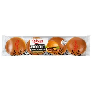DULCESOL Pan brioche mini hamburgesa, 8 uds, 160 g.