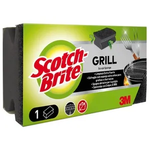 SCOTCH-BRITE Grill Estropajo de fibra con esponja, para una limipieza extra-fuerte.