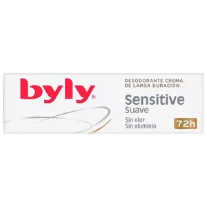 BYLY Sensitive Desodorante en crema de larga duración para mujer sin olor y sin aluminio 25 ml.