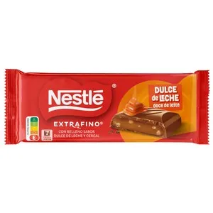 NESTLE Extrafino Chocolate relleno dulce de leche 83 g.