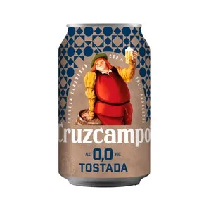CRUZCAMPO Cerveza tostada 0,0 lata 33 cl.