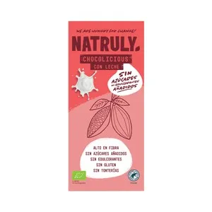 NATRULY Chocolate ecológico con leche tableta 85 g.
