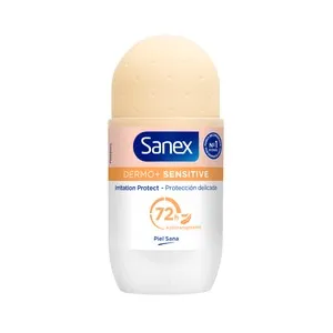 SANEX Dermo+ sensitive Desodorante roll on para mujer anti transpirante hasta 72 horas 50 ml.