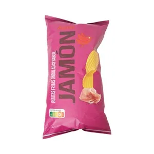 PRODUCTO ALCAMPO Patatas fritas onduladas con sabor jamón 160 g.