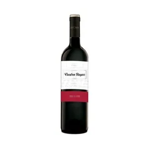 CUATRO RAYAS Vino tinto roble con D.O. Ribera del Duero CUATRO RAYAS botella de 75 cl.