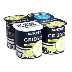 DANONE Yogur griego con sabor a lima-limón y con un 30% menos de grasa 4 x 110 g
