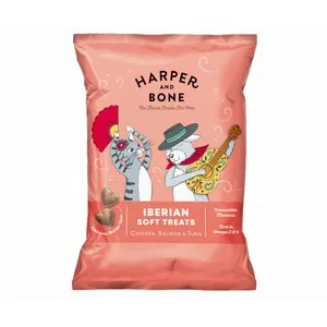 HARPER&BONE Snacks para perros y gatos de pollo, salmón y atún 90 gr.