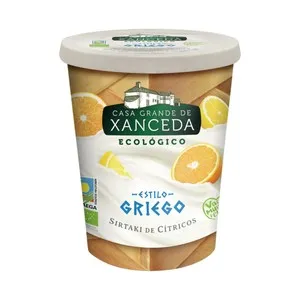 CASA GRANDE DE XANCEDA Yogur estilo Griego con cítricos de producción ecológica XANCEDA 400 g.