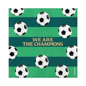 Servilleta fútbol 33x33cm papel 20 unidades. SARAO