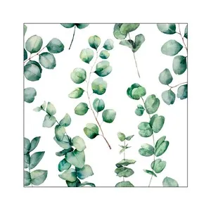 Set de 20 servilletas de eucalipto verde, 33x33cm, ACTUEL