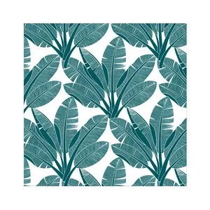 Set de 20 servilletas de hojas verde/azul,33x33cm, ACTUEL