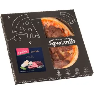 SQUIZZITA Pizza gourmet de vitello (ternera), mozzarella y provolone 420 g.