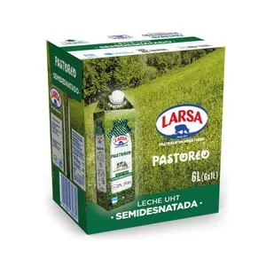 LARSA Leche semidesnatada de vaca de pastoreo, 100% gallega Pastoreo 6 x 1 l.