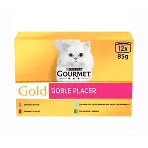 PURINA GOURMET Gold Comida para gatos húmeda a base de buey y pollo PURINA GOURMET 12 uds. 85 g.